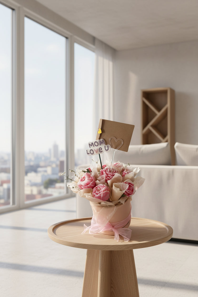 Flower Candle Bouquet - Handmade Scented