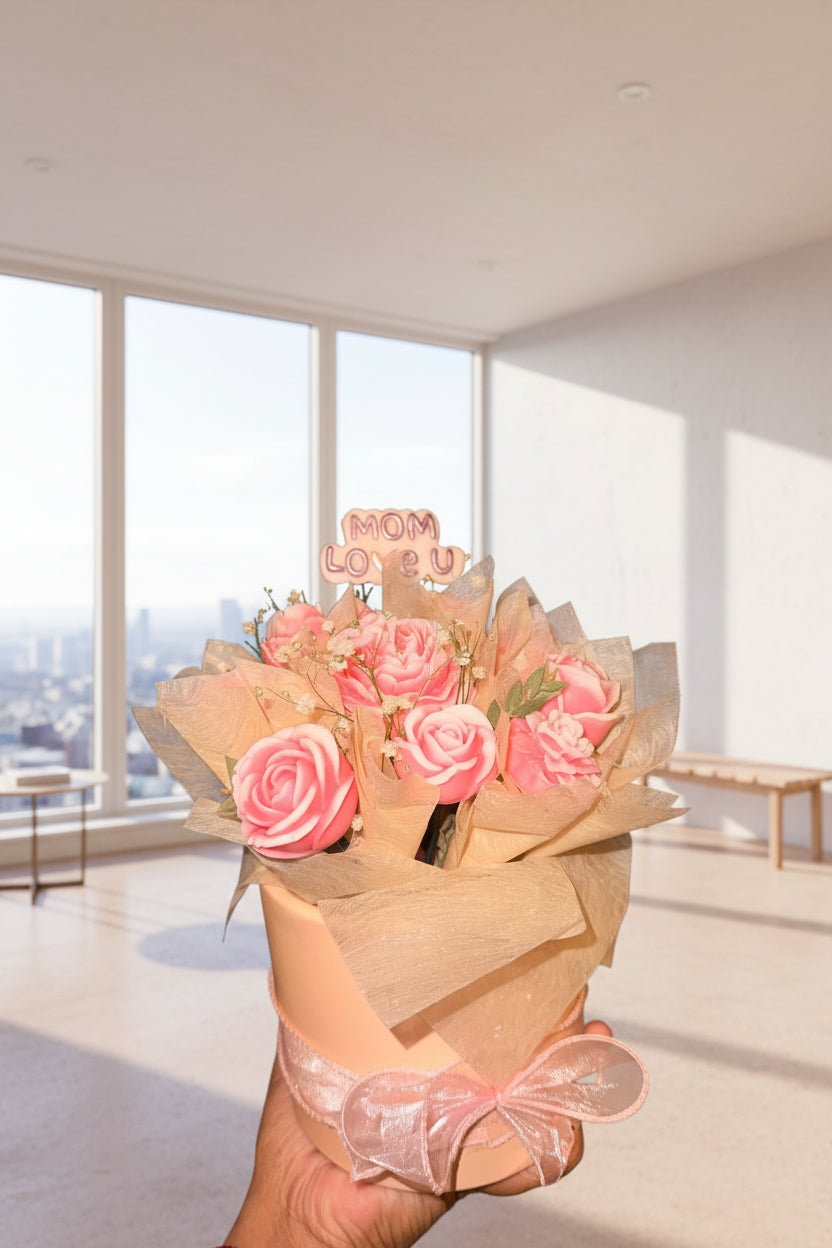 Flower Candle Bouquet - Handmade Scented